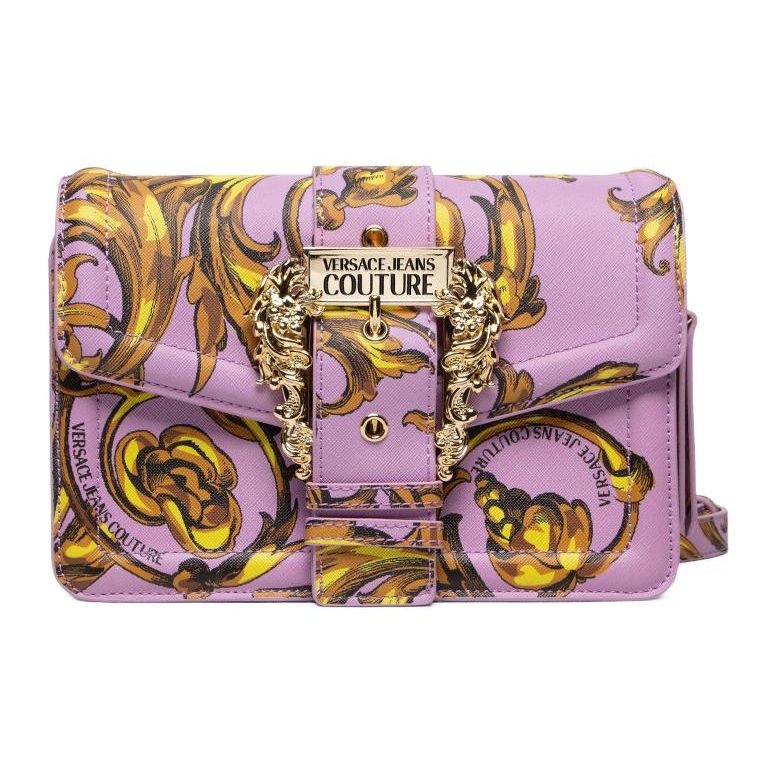 

Versace Jeans Couture Magnetic Snap Closure Faux Leather Shoulder Bag Women Shoulder Bag Purple Red 72VA4BF1-71880-G30 Basic Set (Bag+Dust Bag)