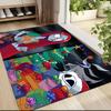 1Pc Christmas Jack Skellington Carpet Rug Soft Washable Antislip Home Living Room Sofa Mats Personalized Christmas Rug