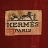HERMES 80s Vintage made in Scotland Ulster coat L Red series Women Used