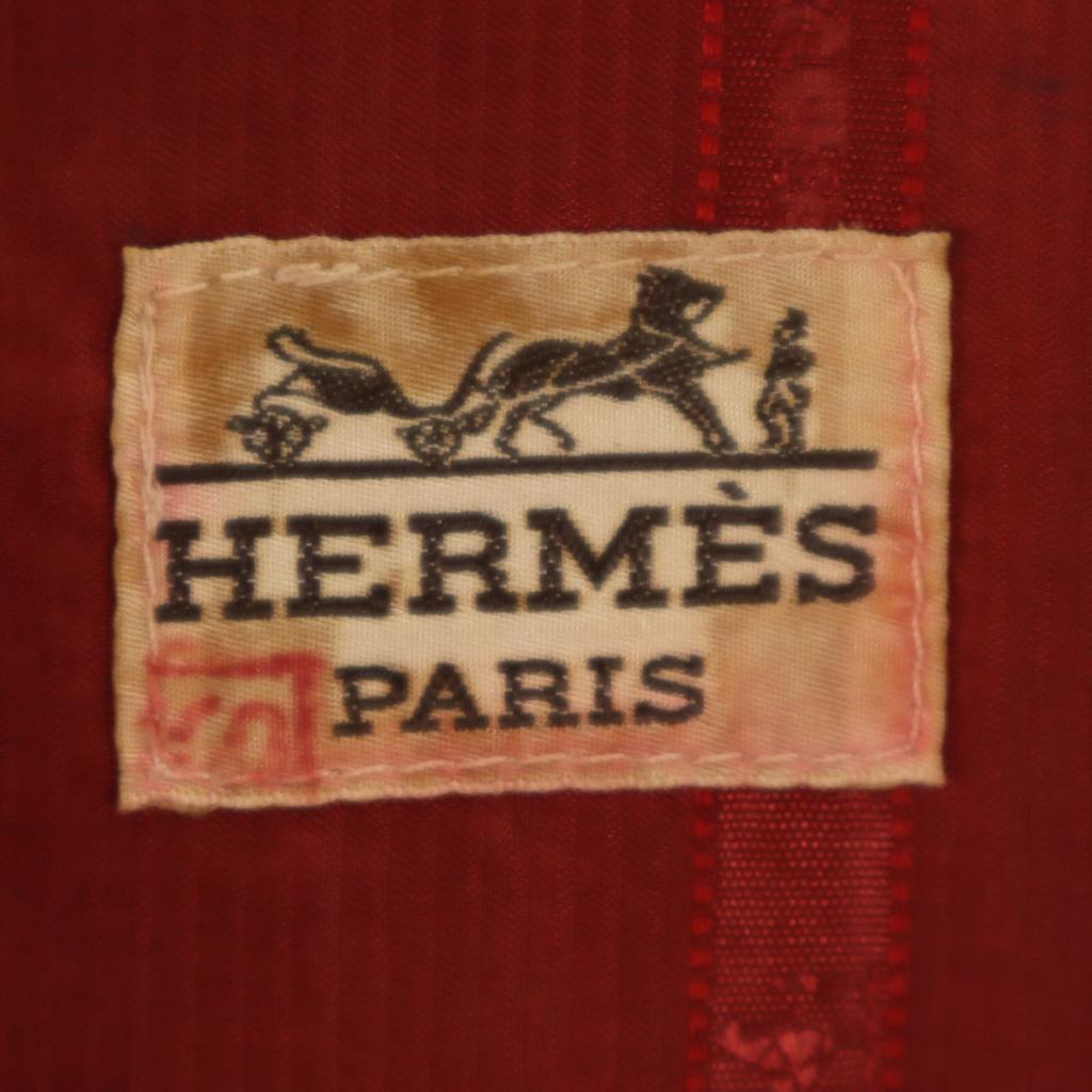 HERMES 80s Vintage made in Scotland Ulster coat L Red series Women Used