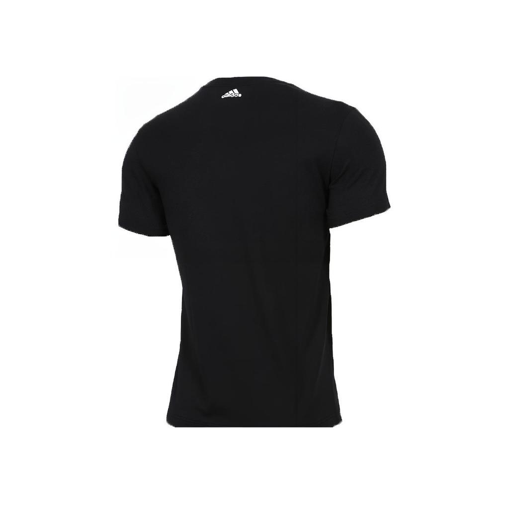Adidas Logo Print Short Sleeve T-Shirt Men Tops Black DZ1989