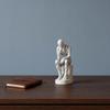 Abstract Thinker Ornament 3D Printed Matte White Sculpture Living Room Sculpture for Desktop