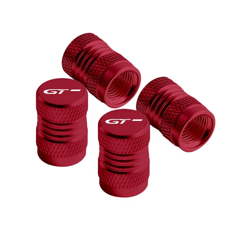 4pcs Metal GT Badges Car Wheel Tire Valve Caps Covers For Peugeot RCZ 206 307 308 3008 207 208 508 2008 5008 RIFTER Accessories