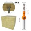 5pcs YG8 Alloy Countersink Drill Bit Surface Spray Treated Wood Screw Counter Sinker  For Wood