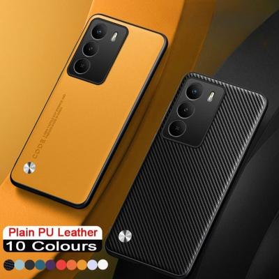 Case For Realme C71 C73 C75 Carbon Fiber PU Leather Cover For Realme C67 C65 C63 C61 C55 C53 C35 Matte Anti-Shock Plain Cases
