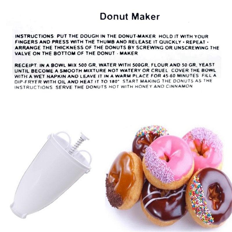Donut Mould Portable Donut Maker Diy Baking Tools Kitchen Milker Baking Mould Manual Waffle Dispenser Doughnut Machine Easy Fast