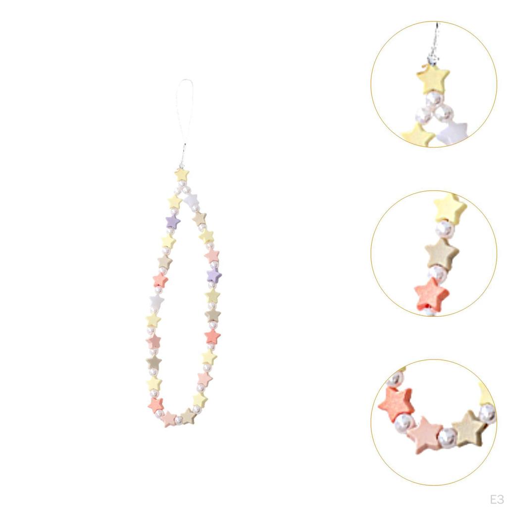 Beaded Phone Lanyard Cute Bracelet Keychain Bag Pendant Decoration Wrist Strap