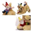 Dogs and Gnomes Outdoor Sculptures and Statues Garden Art Outdoor Decoration Lawn Yard Home Decoration