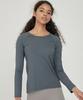 Love Your Body Nylon Basic Long Sleeve T-Shirt (Col Grey)