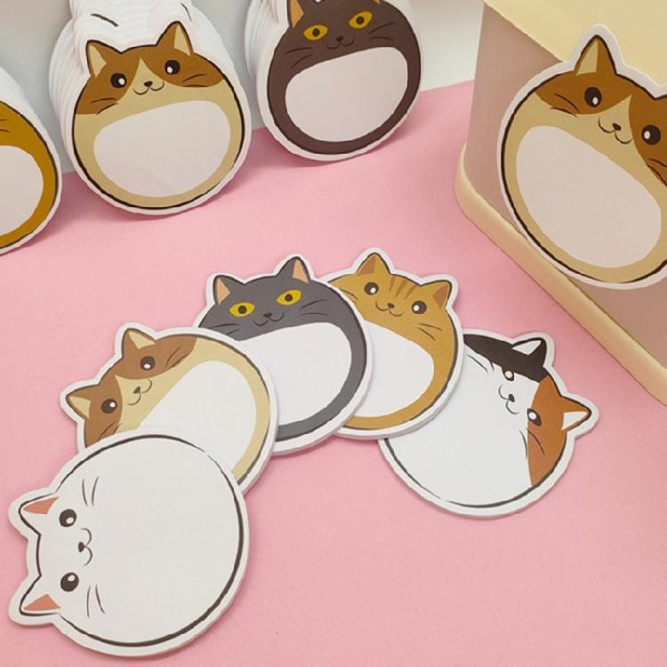 5Pcs Cats Shape Designs Stick Note Pad Selves Sticking Memo Pad Stick Pad Stick Notes Pad Selves-Adhesive Notepads Set