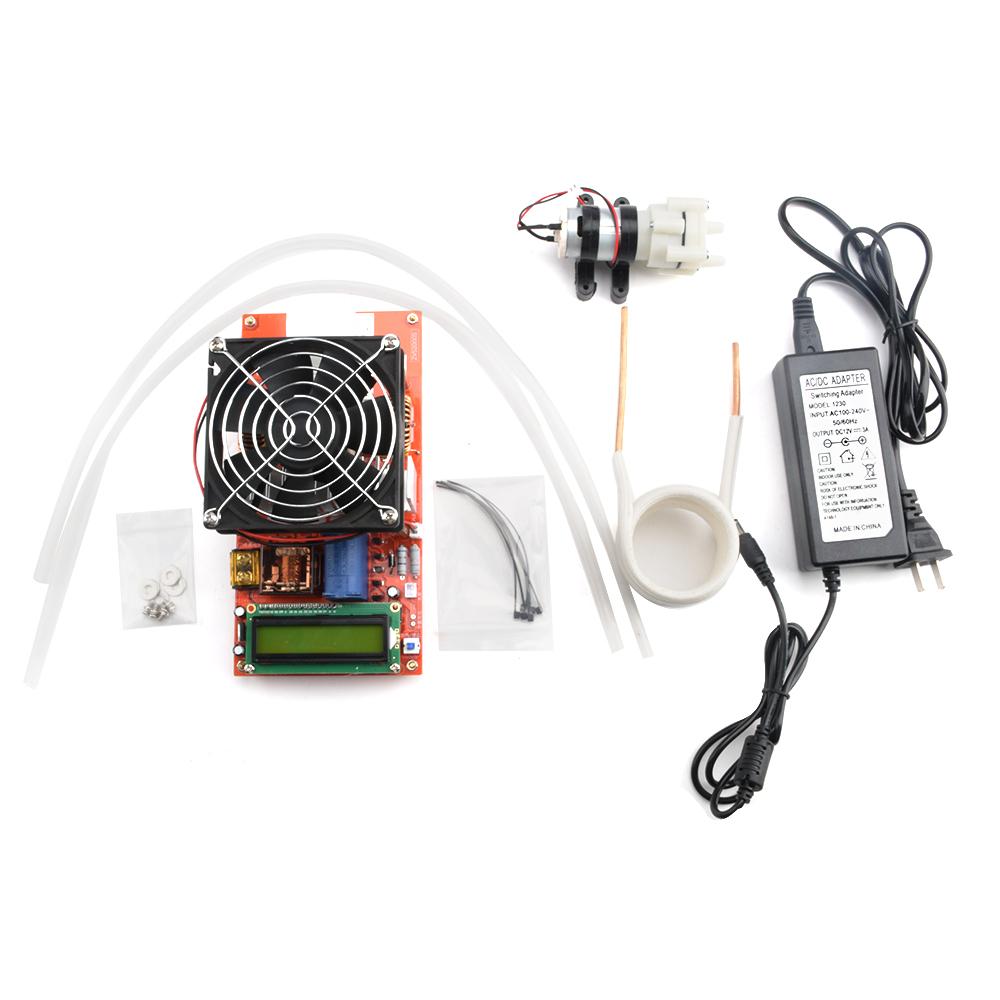 2500W 1800W High Power ZVS Induction Heater Induction Heating Board Module Flyback Driver Heater Cooling Fan Interface+ Coil