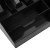 Eight Grids Cash Drawer Register Insert Coin Tray Cashier Tidy Storage Safe Box (Black)