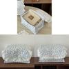 Blue Floral Storage Basket With Magnetic Lid For Bedroom And Desk Organization