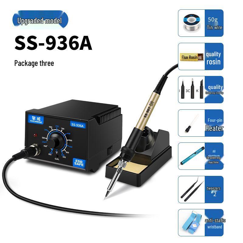 936 Adjustable Temperature 60W Soldering Station - Ideal for Household and Mobile Phone Electronic Repairs.