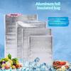 M-Aluminum Foil Cooler Bag Insulation Folding Picnic Portable Food Thermal Packing Bag Food Delivery Drink Carrier Insulated Bag
