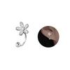 Women's Flower Stud Earrings Charm Elegant Rhinestone Floral Stud Earrings for Bridal Wedding Jewelry