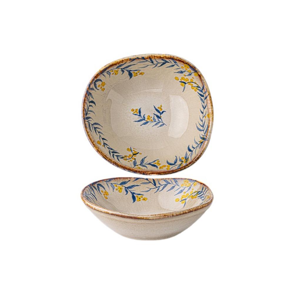 Mini Ceramic Flavor Dish Retro Vinegar Dish Multi-functional Mini Fruits Bowl  Household Use