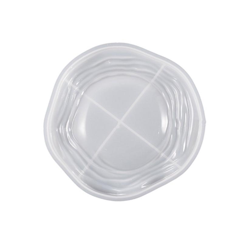 

Resin Gemeotric Water Ripple Storage Tray Mould Silicone Agate Coaster Molds Glossy Mirror Molds for Making DIY Crafts S