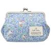 Gamaguchi Cosmetic Pouch Hello Kitty Adult Cute Sanrio Character Liberty Floral Makeup Stylish Made Japan Cyalel Yahata (Primrose Meadow (Blue))