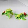 Cute Green Leaves Flying Dragon 3D Printed Toys Joints Free Movable Simulation Green Animal Dragon Model Home Decor Holiday Gift