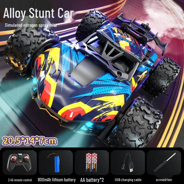 Six-Wheel Drift Stunt Climbing Car: Alloy Electric Off-Road Spray Toy Single Battery