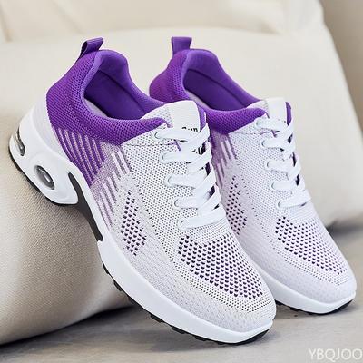 Summer Light Mesh Air Cushion Women's Sports Shoes Outdoor Lace Up Training Shoes 2026 Running Shoes Ladies Breathable Sneakers