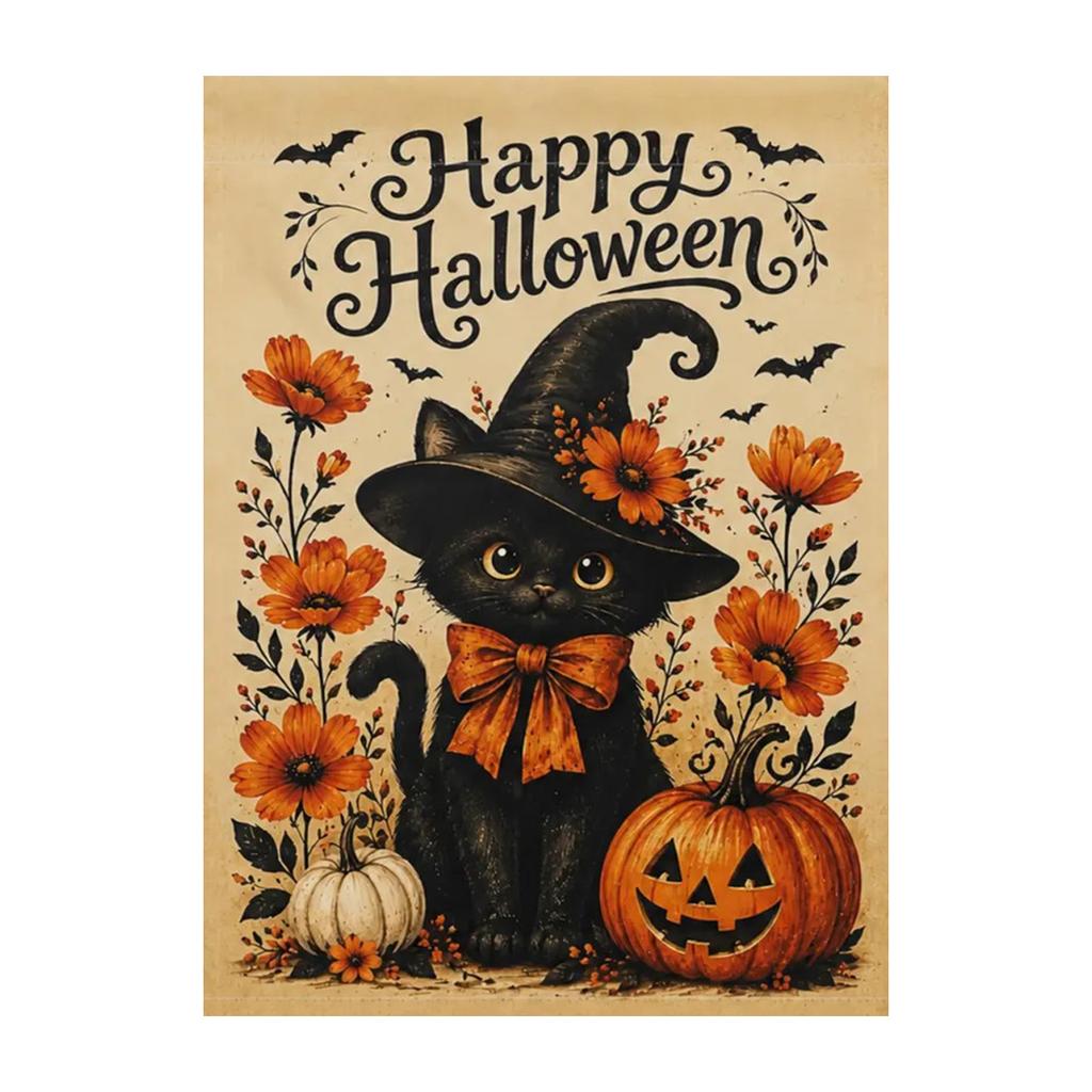 Halloween Garden Flag for Outdoor Yard Decoration, Fall Seasonal Garden Flag
