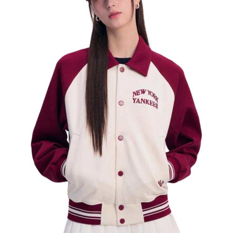 MLB SS24 New York Yankees Baseball Jacket Unisex Burgundy 3AJPV1641-50WIS