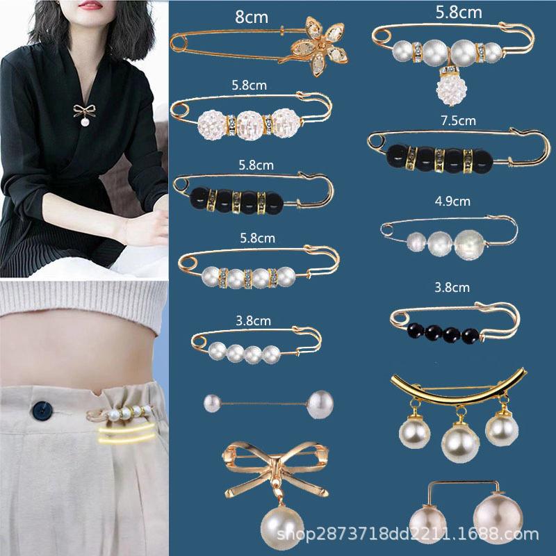 Adjustable Waistband Pins Set for Fixing Clothe and Skirts Preventing Slipping and Sagging for Clothing Decoration and Accessory