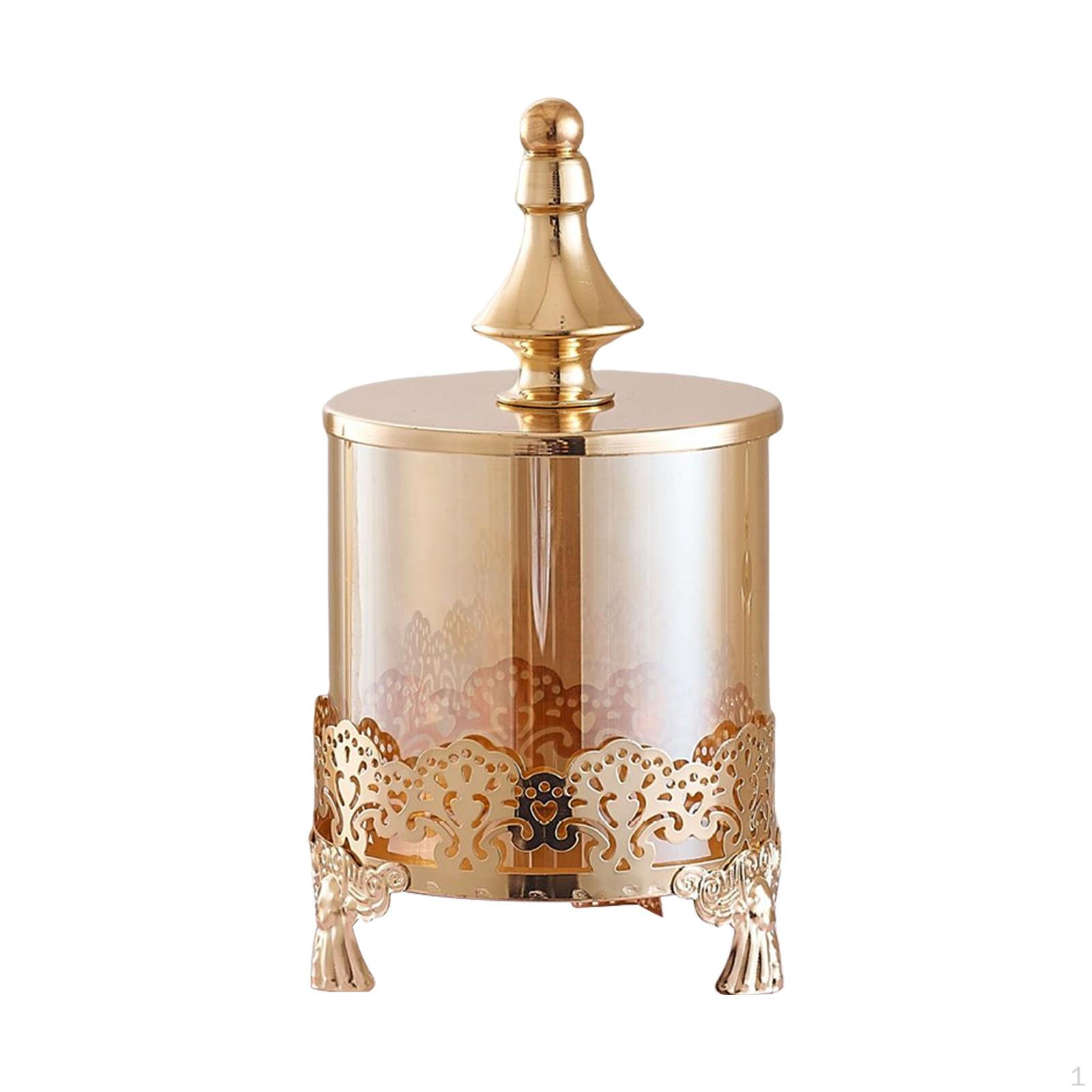 Candy Storage Jar, Clear Decorative Dish with Lid Cookie Holder for Holiday Dining Table, Home