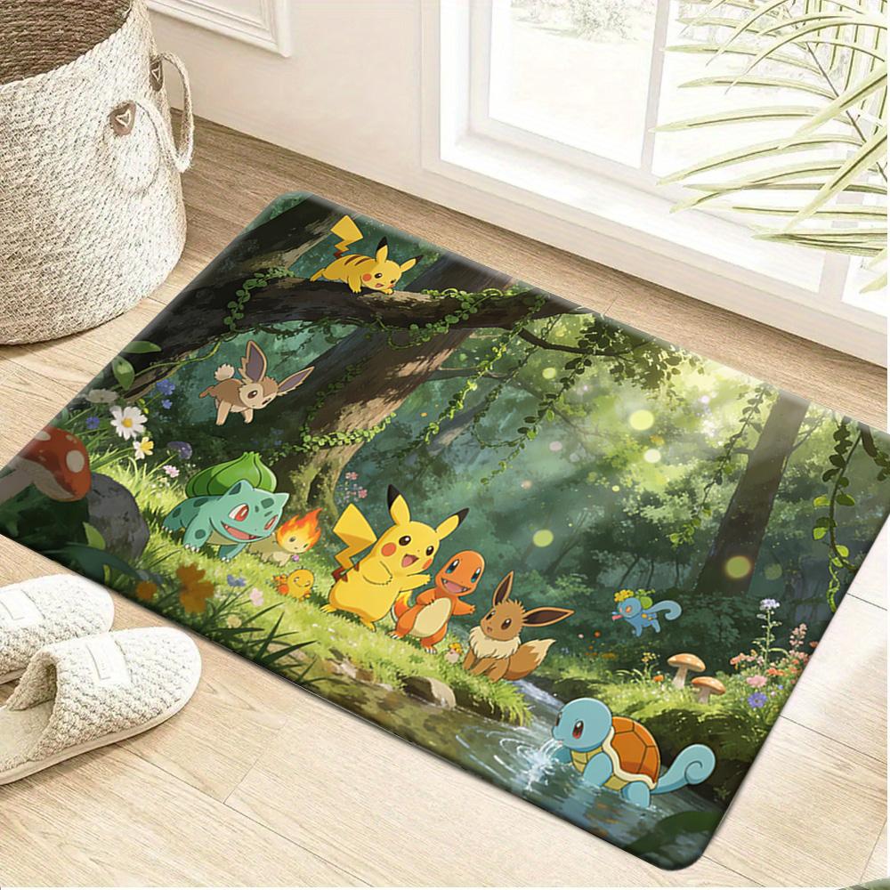 Gengar Starry Night & Cherry Blossom Print Non-slip Doormat, Soft Absorbent Floor Rug for Home Decor 40x60cm