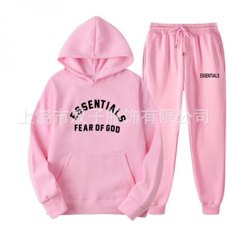 Unisex Oversized Hoodie Jogger Set Men Women Casual Sportswear Cotton Blend Warm Fleece Lined