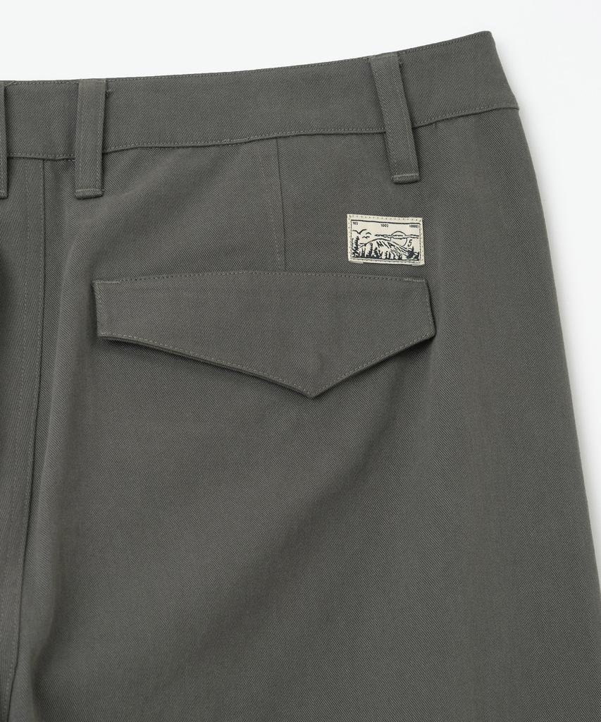 MILLO ARCHIVE Slant Cut Curved Pants [Khaki Gray]