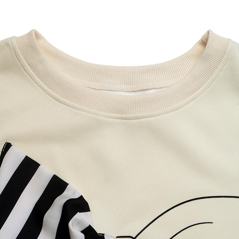 2026 Spring Valentine's Day Women's Striped Hoodie with 3D Bow Decoration