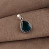 Apatite Gemstone 925 Sterling Silver Customize Oxidize Pendant 1.3" Anniversary Gift For Her APP-3-7