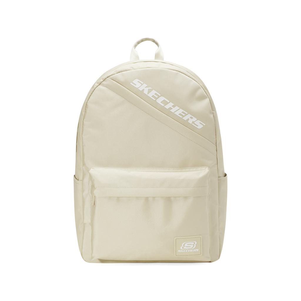 Skechers Sports Casual Zipper Adjustable Shoulder Strap Fabric Backpack Unisex Backpack Light-Sand-Yellow P322K037-01LU