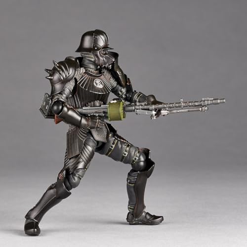 Kaiyodo Takeya-style Articulated Figure Protect Gear "Type 34 Special Enhanced Armor" Black Ver. Approximately 150mm tall. Non-scale PVC & ABS painted