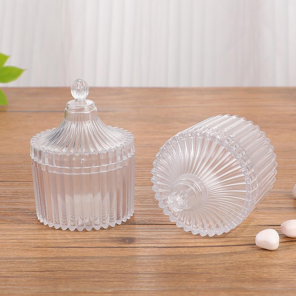Transparent PS Round Plastic Storage Box with Lid Candy Packaging Box Wedding Candy Box Party Gift Box Jewelry Storage Box