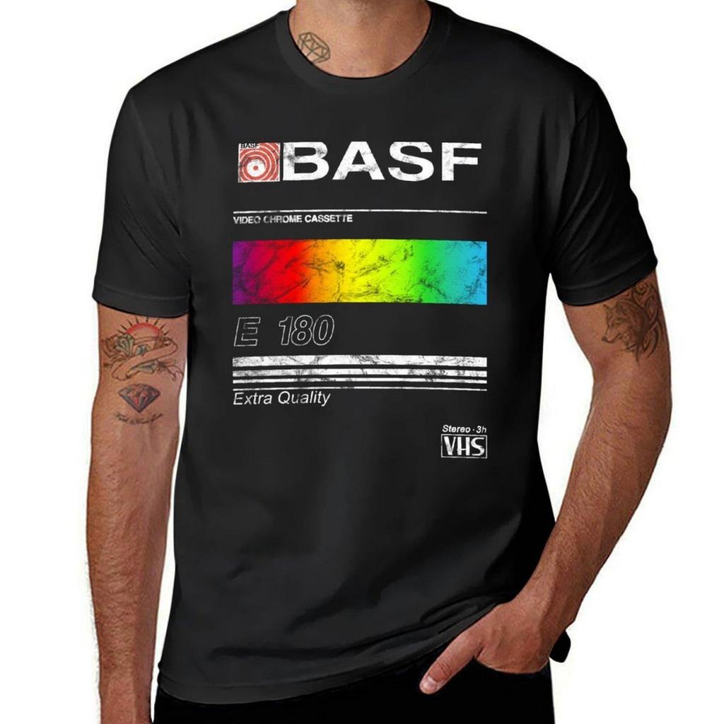 BASF Vintage VHS Cover T-Shirt Quick-drying Sweat Mens Clothes