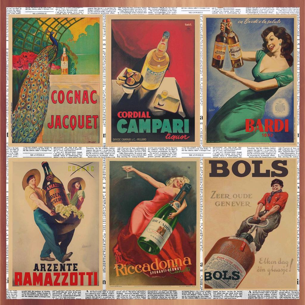 Decorazione Poster Vintage Bar da Cocktail Retrò & Nightclub