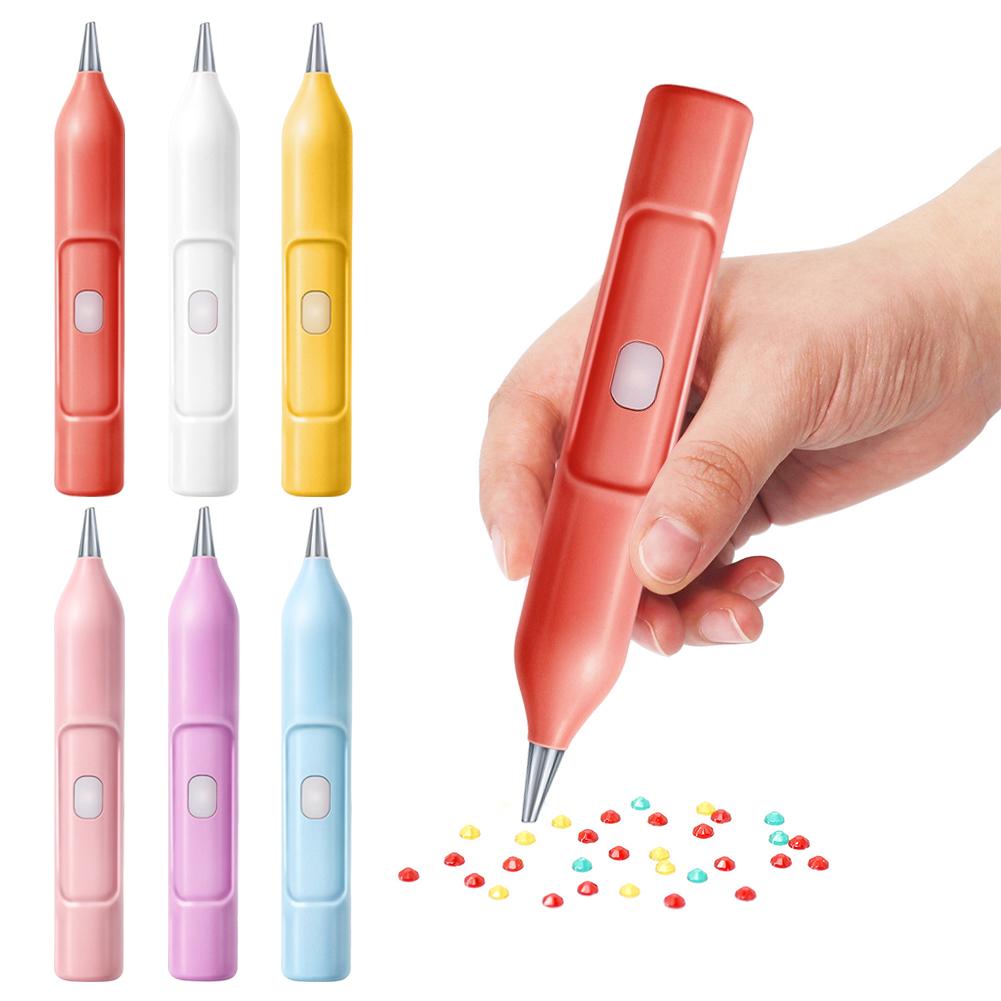 Electric Diamond Painting Pen No Wax Needed Electric Vacuum Diamond Art Painting Pen with USB C Cable for Beginners bianco
