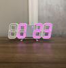 3D Smart Stereo LED Alarm Clock with Voice Control - Korean Style Wall & Table Clock