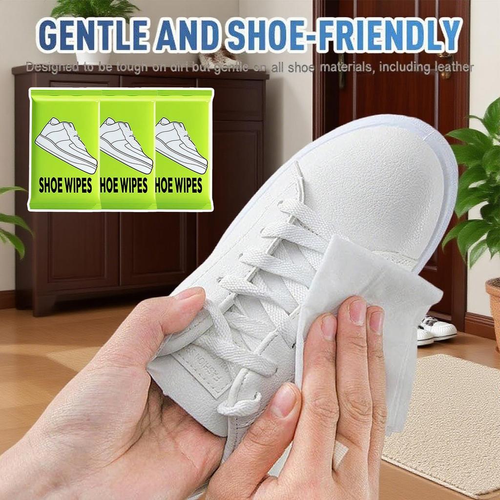 3 Bag Disposable Shoe Wipes Portable Shoe Cleaners Travel Sneaker Wet Wipes Quick Cleaning White Shoes Artifact Polishing