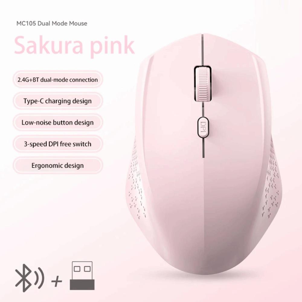 Dual-Mode Wireless Bluetooth Charging Mouse Ergonomic 2.4G Bluetooth Cordless Mouse PC