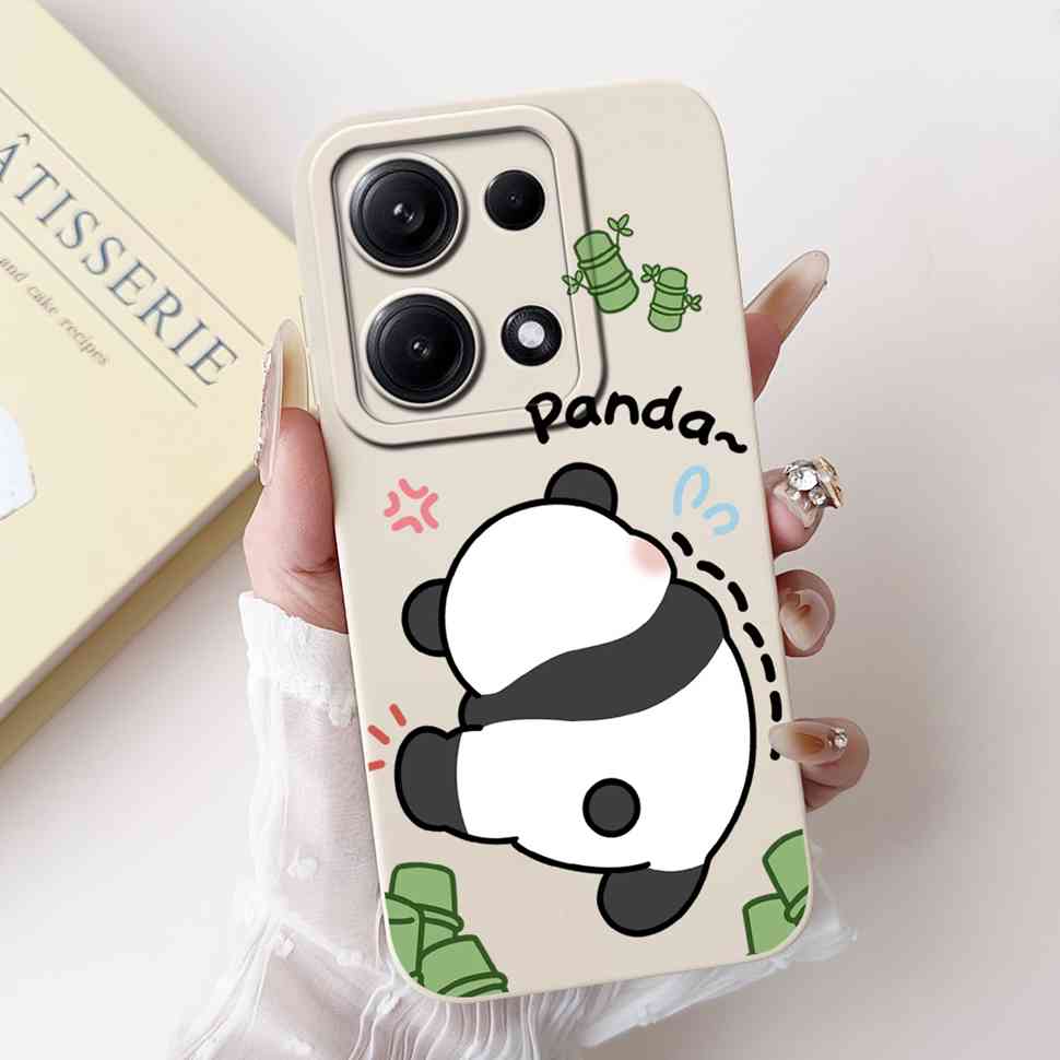 Simple Silicone Case For Redmi Note14s 4G Capa Lovely Panda Rabbit Shockproof Back Cover For Xiaomi Redmi Note 14S Phone Shell