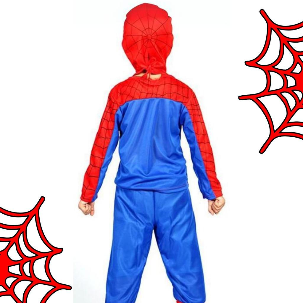 Costume di Spiderman per Carnevale, Costume in Maschera, Maschera di Spider-Man, Bambini 3 in 1 M