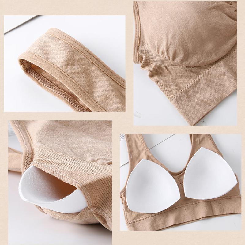 M-3XL Women's Sports Bra Plus Size Wireless Tank Tops Double Layer Seamless Yoga Adjustment Underwear