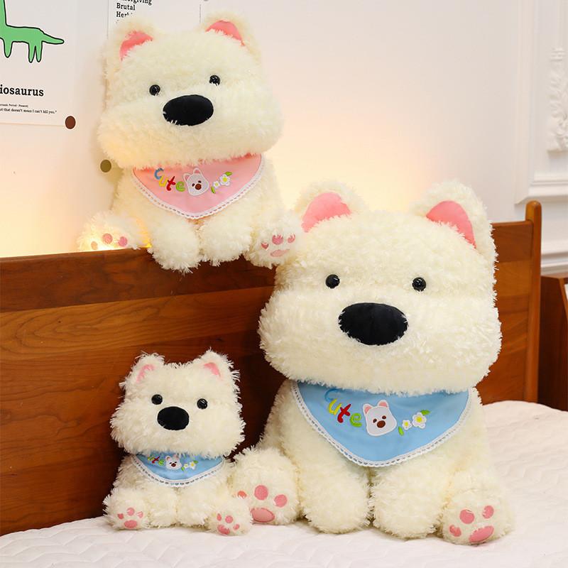 Highland Scarf West White Terrier Plush Toys Cartoon Animals Fill Doll Xmas Gift