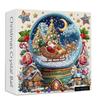 Christmas Crystal Ball Jigsaw Puzzle Santa Snow Village Scene 1000 Pieces Adults Cardboard Puzzle Family Game Home Decor