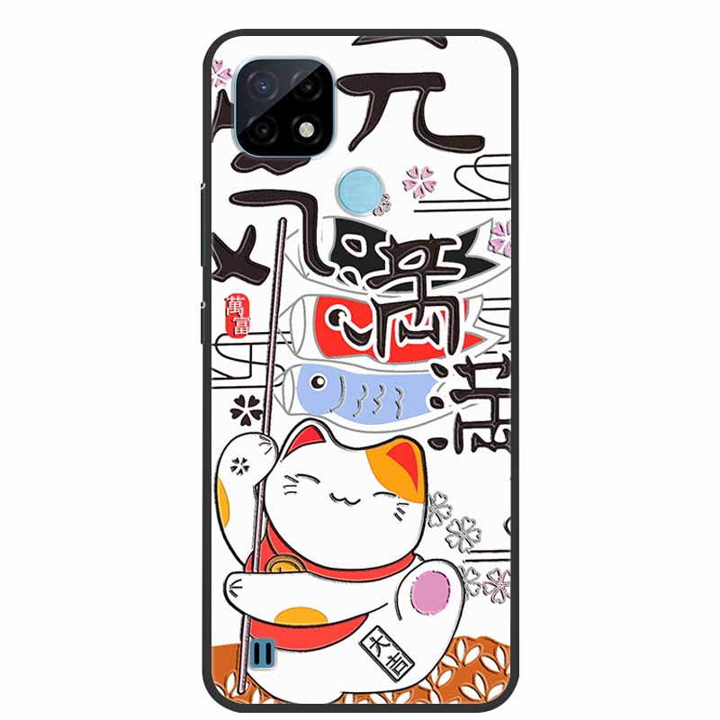For Realme C21Y Case 3D Flower Emboss Soft Silicone Phone Case For OPPO Realme C21Y RMX3261 Capa TPU Funda Realmi C21 Y Coque